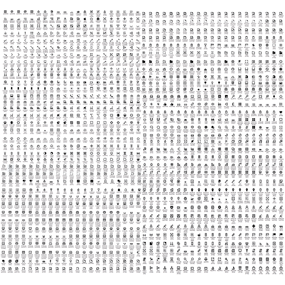 Mega Pacote Ícones PNG & SVG 20x20