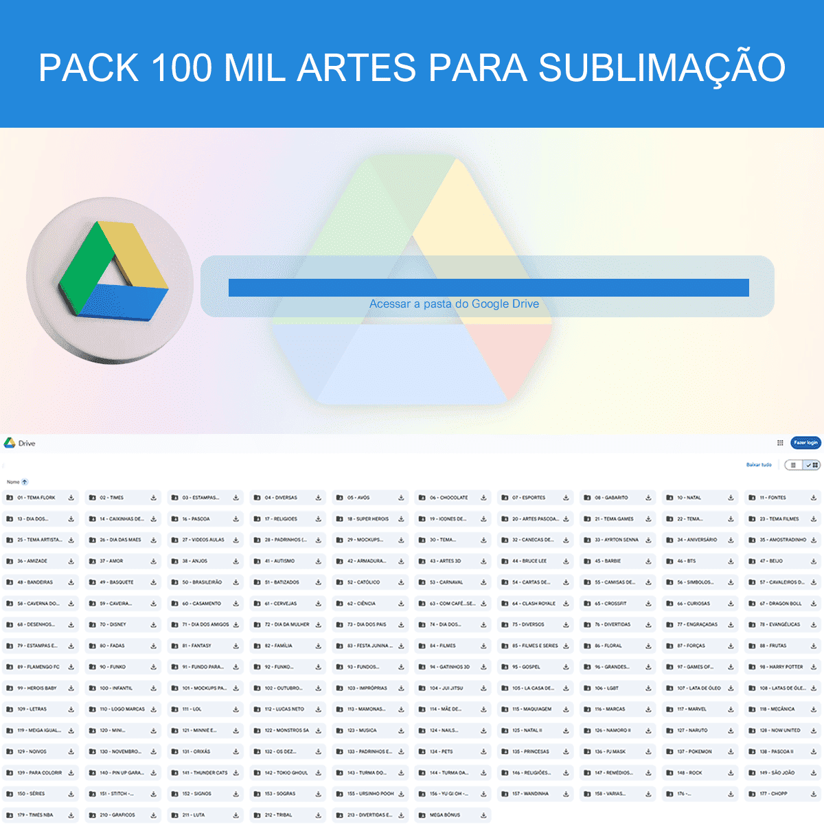 Pack 100 Mil Artes Sublimação